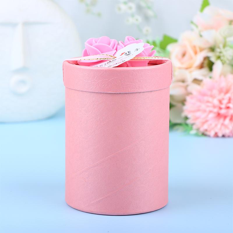 1Pc Round Flower Paper Boxes Gift Packaging Box Lid Flowers Bucket Gift Box Gift Candy Party Wedding Gift Candy Box