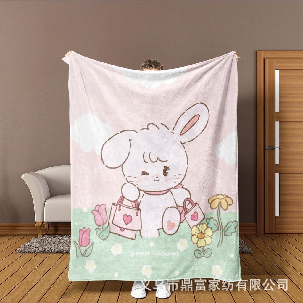 New Cute Cartoon Mikko Flannel Blanket All-season Children's Printed Blanket Soft Nap Blanket