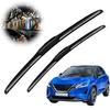 Heavy Duty Automotive Windshield Wipers 2Pcs Wiper Blades Set for Nissan Qashqai J12 2021-2024, 17/26 Premium Replacement J-hook Arms Inch Front