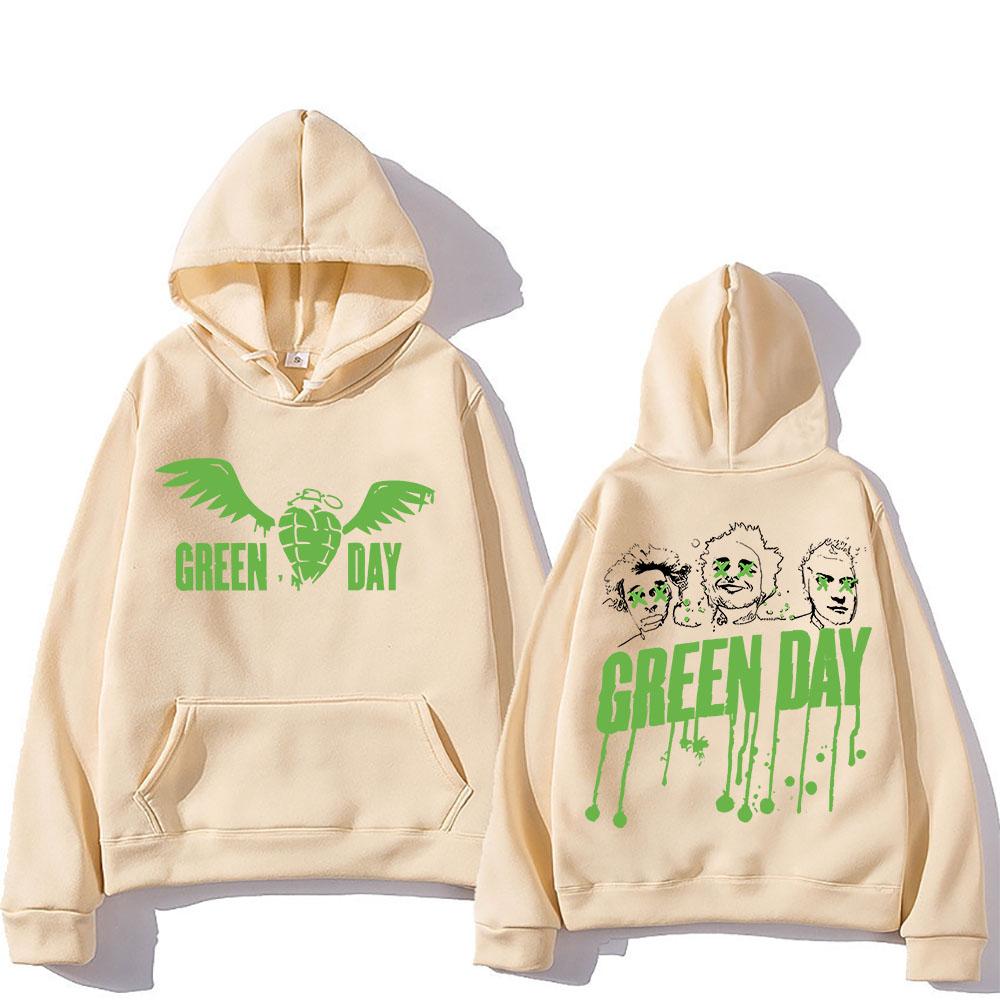 Felpe con Cappuccio Green Day Saviors Band Harajuku Felpa Comoda Manica Lunga Abbigliamento Gotico Moletom
