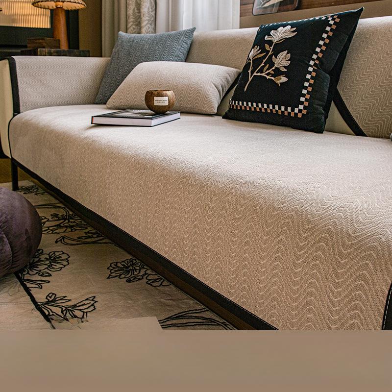 Chenille Sofa Cushion Four Seasons Universal Non-Slip Anti-Scratching Living Room Straight Row Sofa Cover Cloth Backrest Towel
