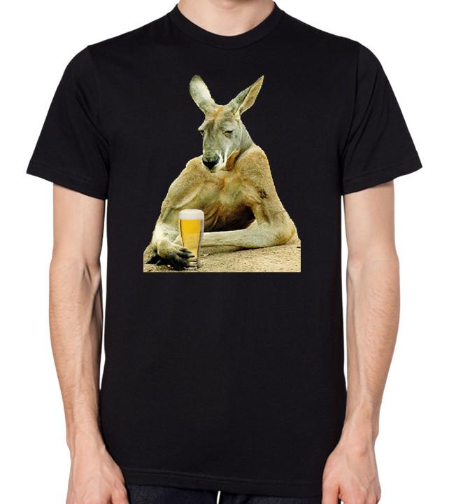 

Kangaroo Drinking A Beer T-Shirt Men Women Unisex Top 5XL різнокольоровий