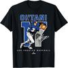 Número e Retrato Shohei Ohtani Los Angeles Camiseta MLBPA
