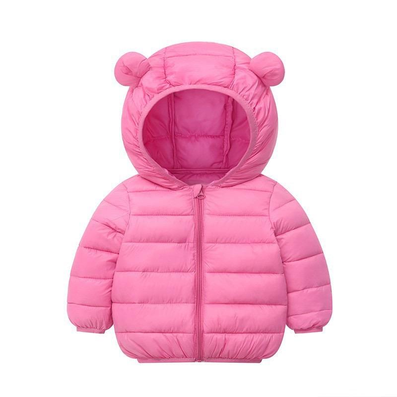 Winter New Children's Cotton-padded Jacket Plus Velvet Thickened Baby Hooded Jacket