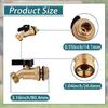 Heavy Brass Rain Barrels Spigot 1/2inch NPT Connection Full Flows Designs Corrosion Resistant Brass Valves for Rain Barrels