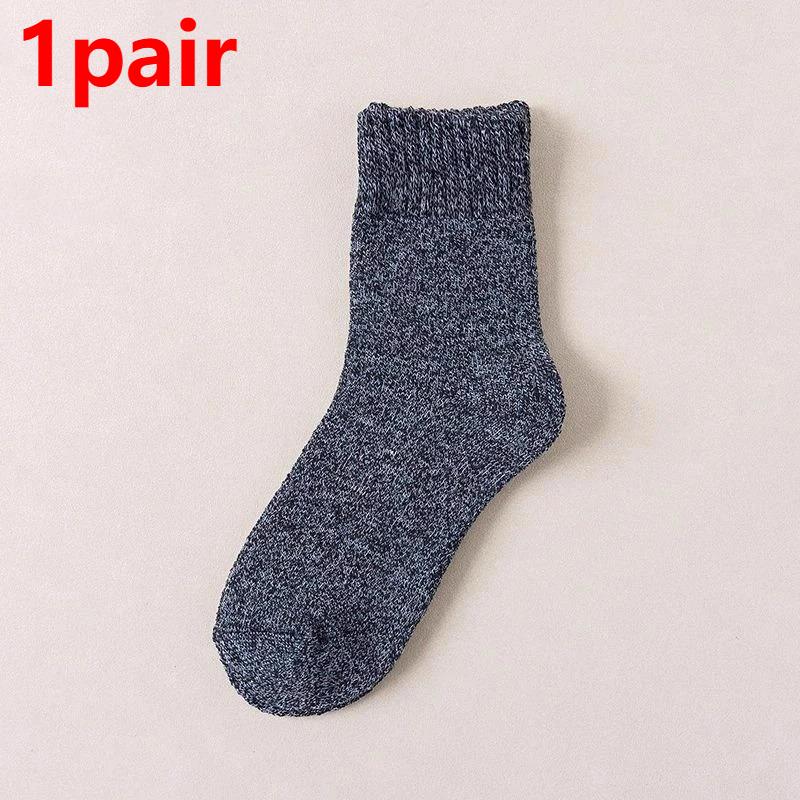 1/2/5Pairs New Fashion Winter Warm Thicken Wool Male Socks Against Cold Snow Socks Japanese Harajuku Soft Cashmere Short Sock