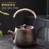 Purple Clay Teapot with Handle Handmade Travel Tea Set Including 1 Teapot  4 Cups Purple Clay Teacups Handheld Teapot