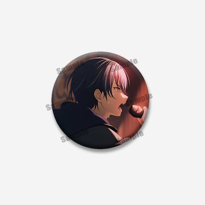 Cartoon Figure PJSK Kiritani Tenma Saki Badge Cute Game Character Lapel Pins Round Brooch for Bag Clothes Hat Decor Jewelry Gift