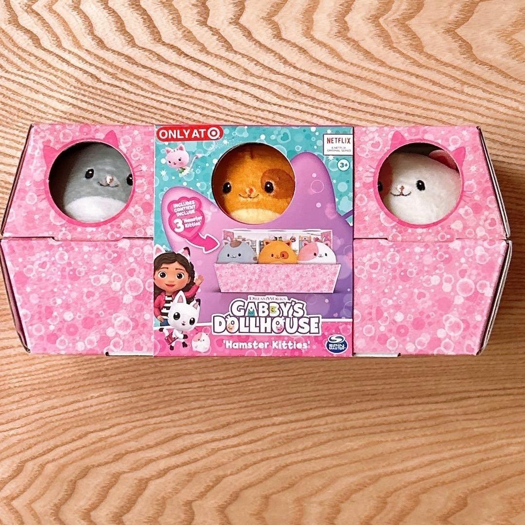 Gabbys Dollhouse Hamster Kitty Friends Plush Set 3 FREE SHIP JAPAN
