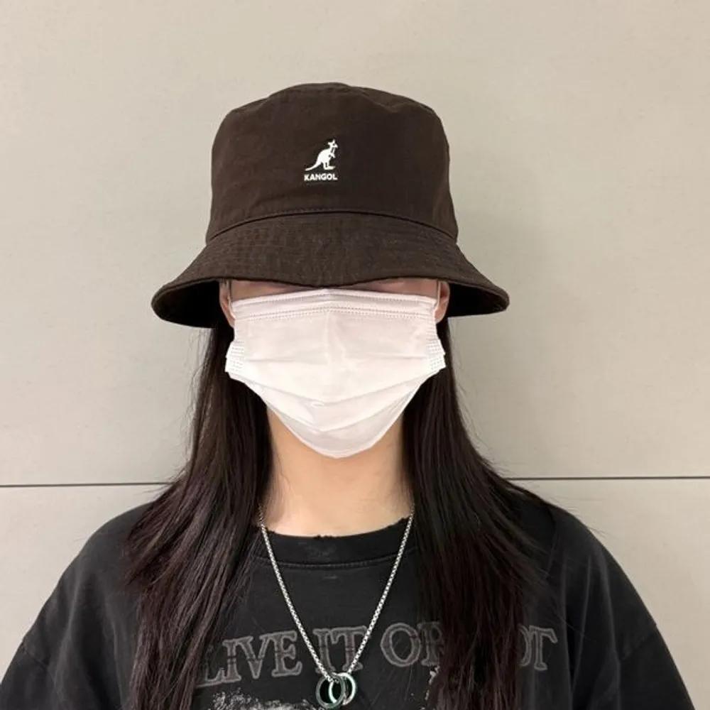 KANGOL Hat Kangol Washed Bucket 4224 Coffee Bean Bucket Hat Fish Hat THE