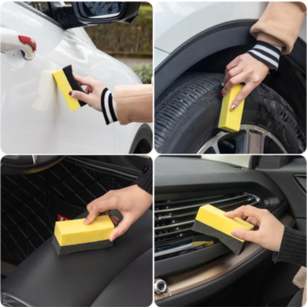 GreenHarbor Car Wash Sponge, Car Supplies, Car Sponge, Tire Car Pad, U Shape, Set of 5