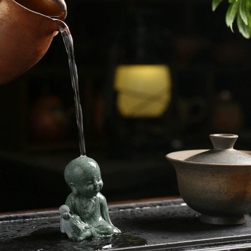 Chinese Style Buddha Statue Cute Little Monk Figurines Fish Tank Moss Landscaping Zen Oriental Aesthetic Garden Decoration