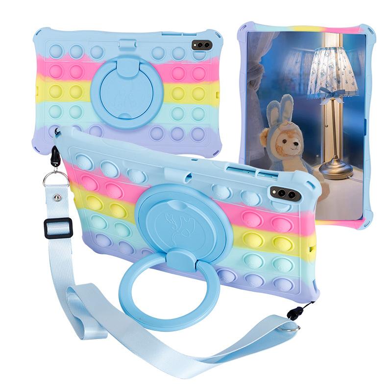 Pro Huawei honor Pad 8 Pouzdro HEY-W09 12" 2022 Měkké Bublinkové Silikonové Dětské Stojánkové Pouzdro Pro Honor Pad 8 12 palců Pouzdro Ramenní Popruh