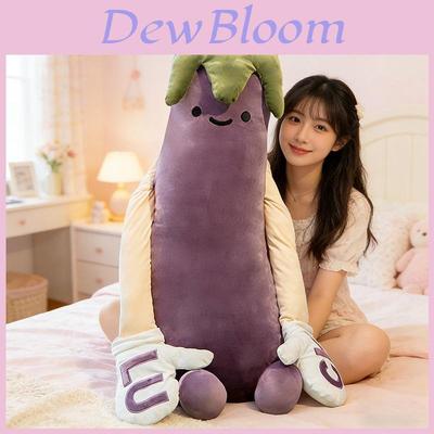Cartoon Eggplant Plush Pillow With Removable Cover For Sleep And Comfort