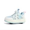 Children Four Wheels Roller Skates Girls Removable Wheels Skates Shoes Breathable Flat Walking Sneakers Kids Lace-up Skates Shoe