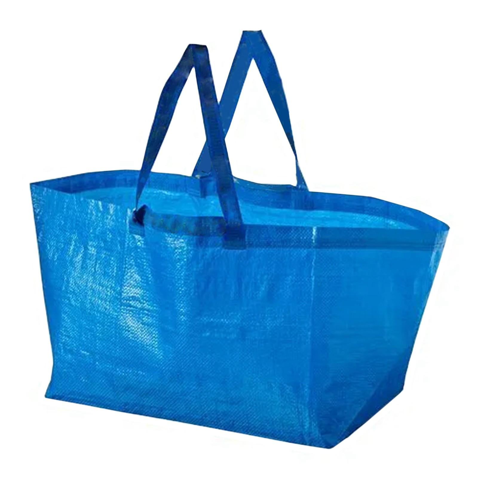 

ПП тканая сумка для покупок большого размера для переезда в супермаркете ручная упаковка сумка из змеиной кожи One Size синий
