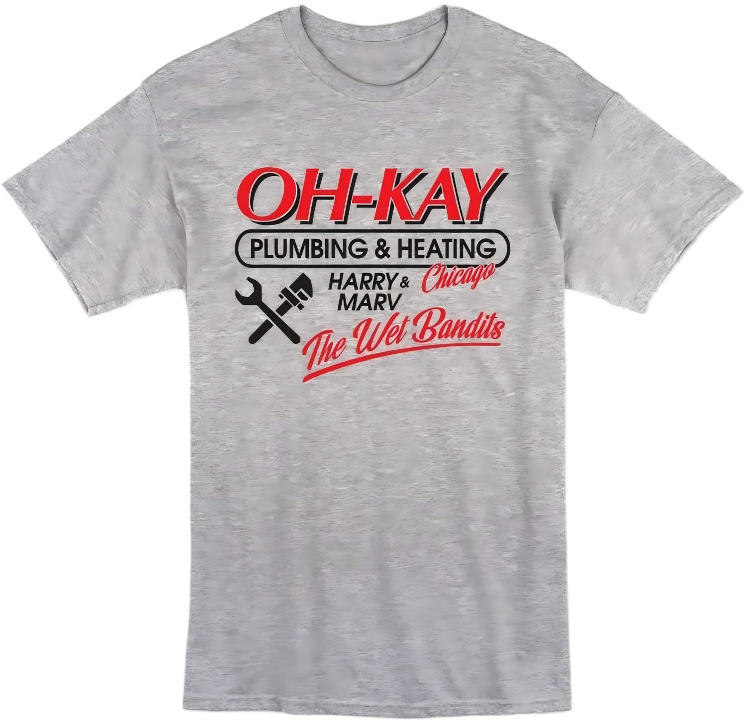 Home Alone Inspired OH-KAY Wet Bandits T-shirt S серый