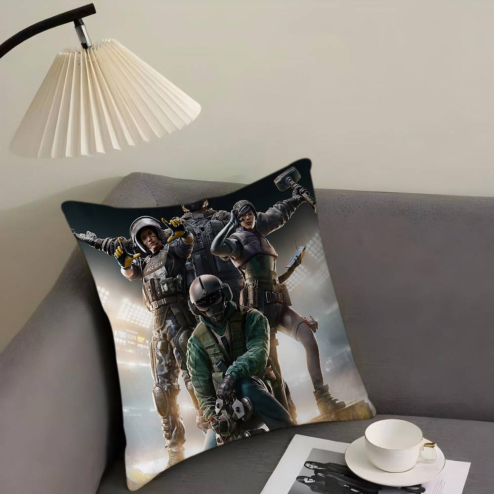 

R-Rainbow Six Siege Maple Design Cushion Cover Happy Autumn Harvest Decor Holiday Decorati Pillow Cover 12x12Inch