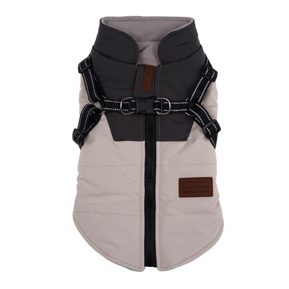 Winter Warm Dog Padded Clothes With Harness For Cold Weather Pet Dog Jacket Puppy Coats For Small Medium Large Dogs Cats Clothes