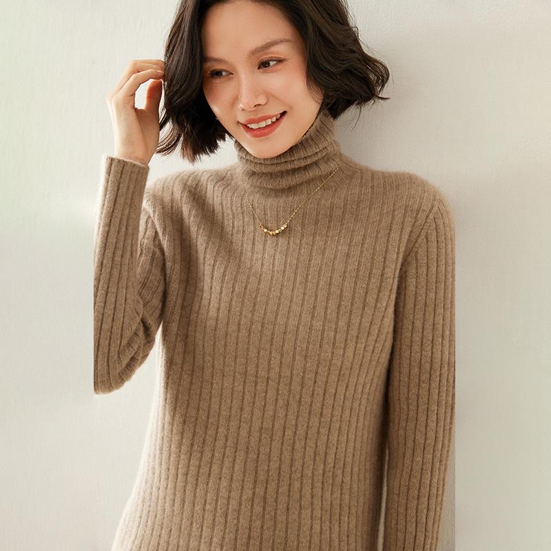 Women's Cashmere Sweater Qinghe Cashmere 100% Cashmere Autumn and Winter Cashmere Thickened Pullover Soft and Warm