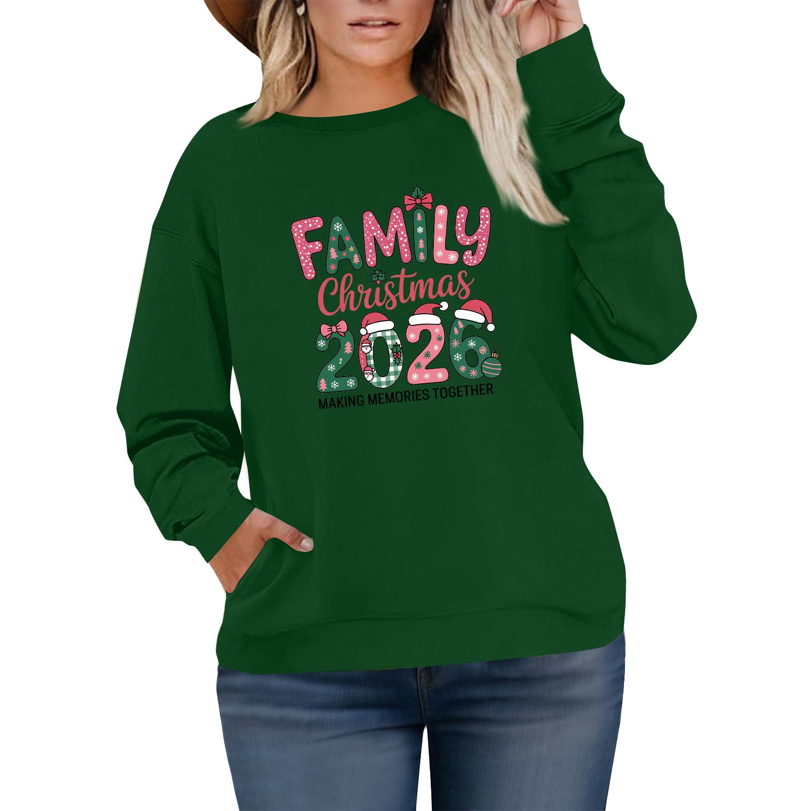 

Women s Fashionable Casual Plus-Size Long Sleeve Pullover Printed Sweatshirt XL