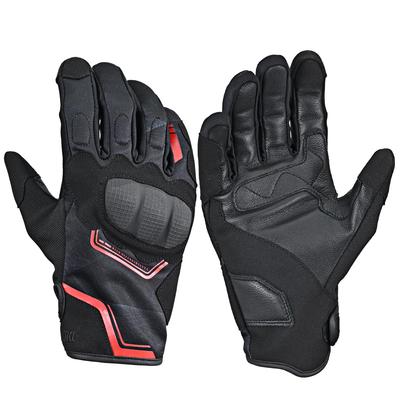 Daytona Motorcycle Summer Leather Hard Smartphone Urban Protective Gloves 61218 Gloves, (Goat Leather), Protector, Compatible, DG-017, Red, XL,