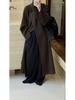Women's Extra Long Double-Faced Wool Coat with Suit Collar - Elegant and Versatile Design