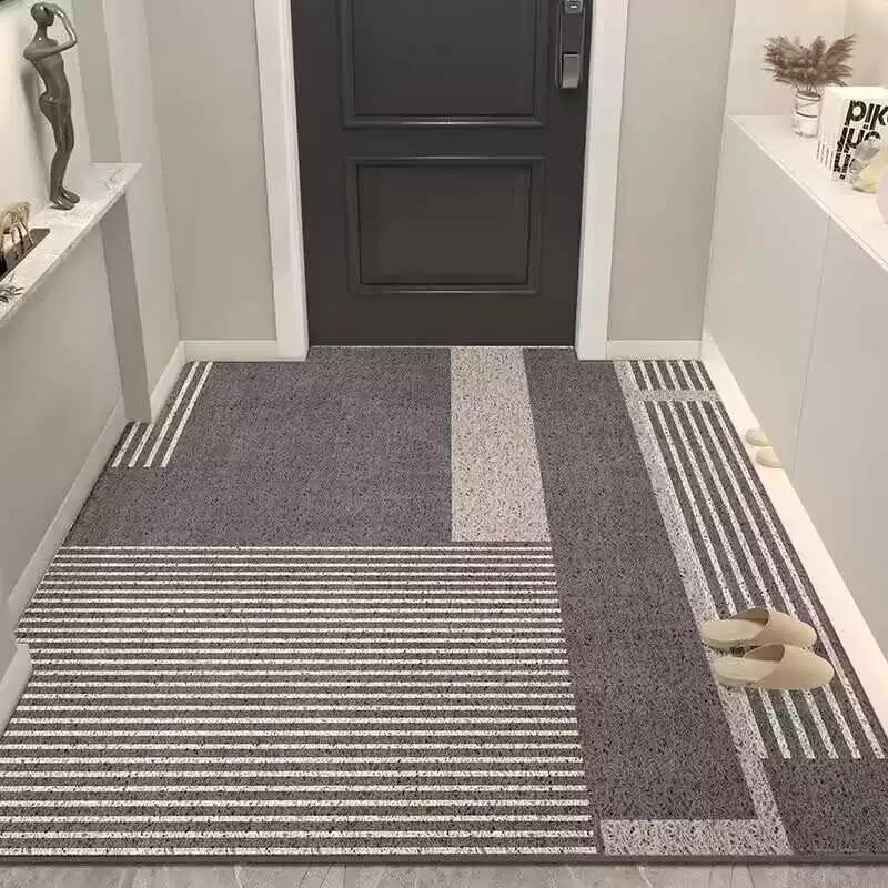 Washable  PVC Door Mat Non-Slip Dirt Resistant Extra Large Entrance Rug for Hallway Home Decor