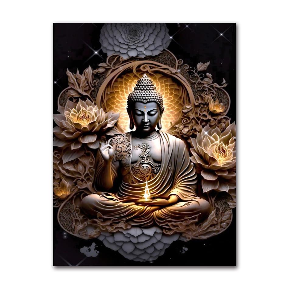 Canvas Pictures Buddhism Posters Wall Decor God Buddha Art Prints Paintings On The