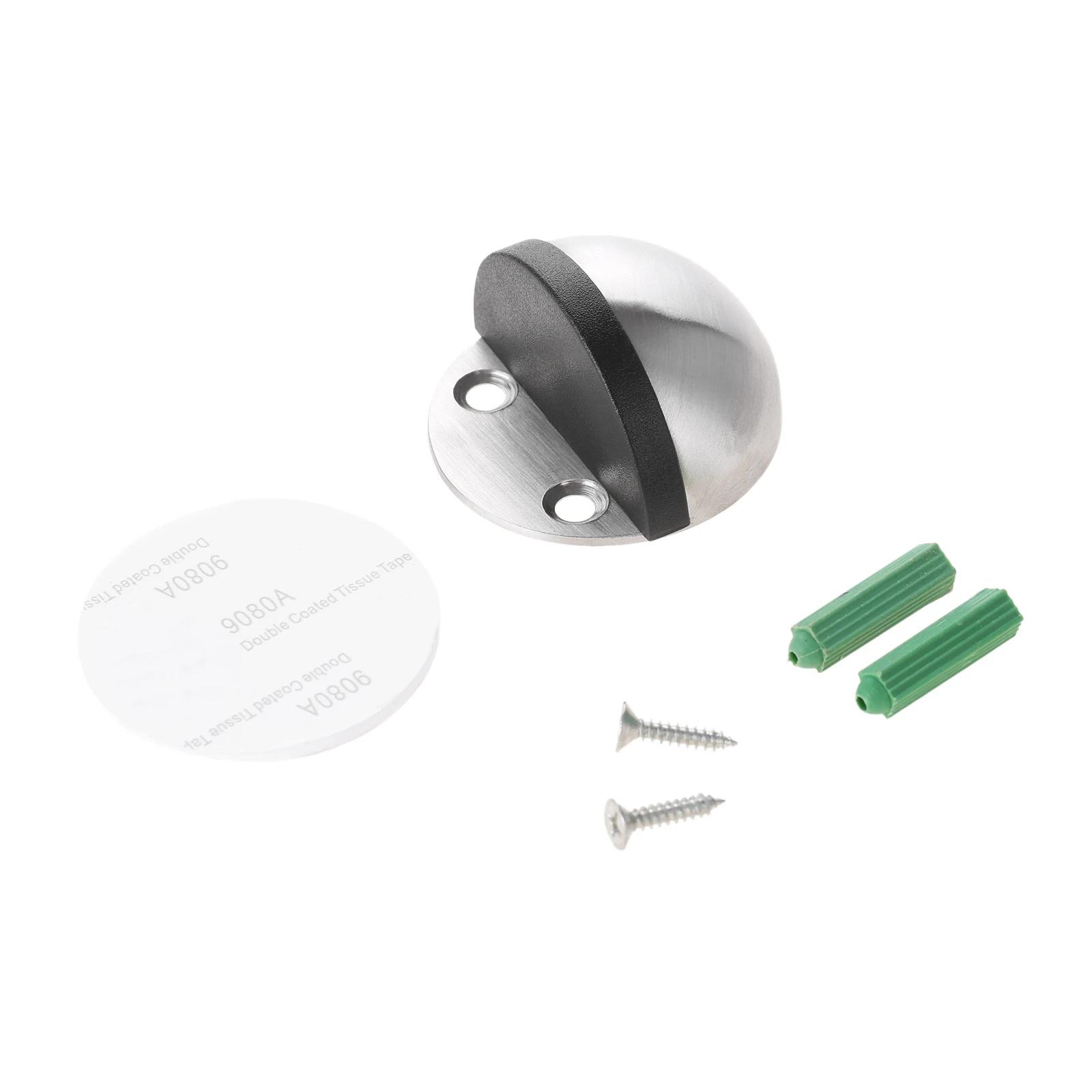 

Door Stopper Hemisphere w/screw Stainless Steel Rubber Bumper Punch-free Hidden Holder Catch Floor 45mm Gold/Bronze/White/Black