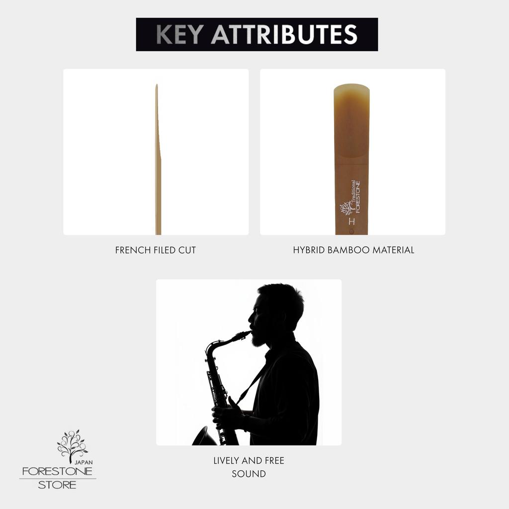 FORESTONE Traditional Soprano Saxophone Reeds [Hardness: H] FSSH