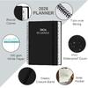 2026 Planner - Weekly & Monthly Planner from January 2026 - December 2026, Planner 2026 with Flexible Cover, Tabs, Inner Pocket, 6.4" x 8.5", Black