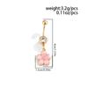 Ingemark Böhmischer Edelstahl Bauchnabelpiercing Ring Körperschmuck für Frauen Süße Bunte Blume Bauchnabelpiercing Ringe Neu