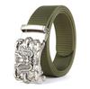 Men'S Nylon Belt Business Automatic Buckle Belt Casual Canvas Toothless Buckle Belt Strength Delivery