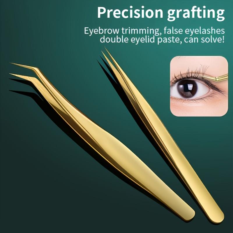 Xiaomi Stainless Steel Eyelash Extension Tweezers - Precision Curved & Straight Lash Tweezers with Ergonomic Handle Makeup Tools
