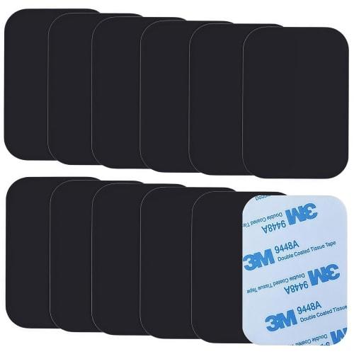 ZEWZE Stainless Steel Magnet Plate, Metal Plate with 3M Double-Sided Tape, Strong Adhesive, Flexible Installation, Magnetic Support Plate for Smartpho
