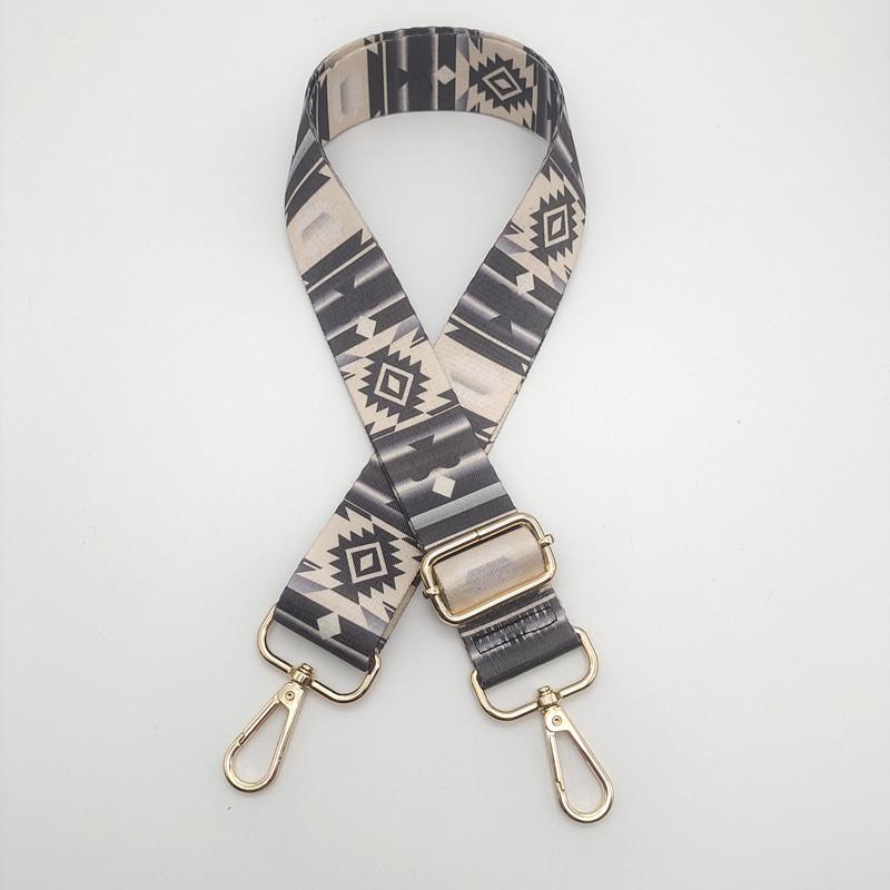 Ethnic Style Printed Shoulder Strap One Shoulder Crossbody Adjustment Long Bag Accessories Reduce The Burden Wide Shoulder Strap