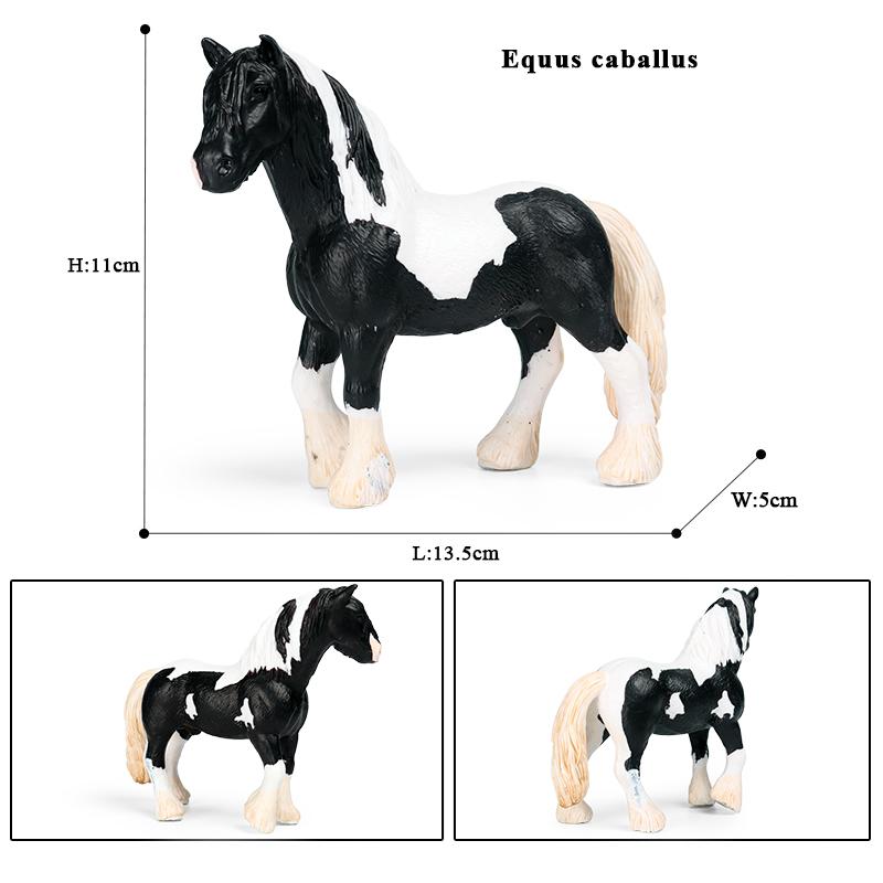 Oenux Farm Animals Steed Foal Clydesdale Arabian Horse Model Action Figures Equestrian PVC Collection Education Kid Toy Gift