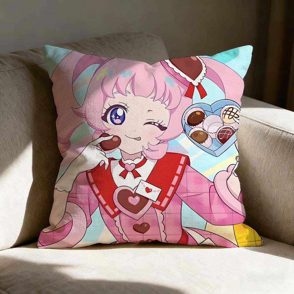 P-Pripara Anime Pillow Case Linen Pillow Covers Cover For Couch Living Room Bench Patio Floor Linen Home Decor
