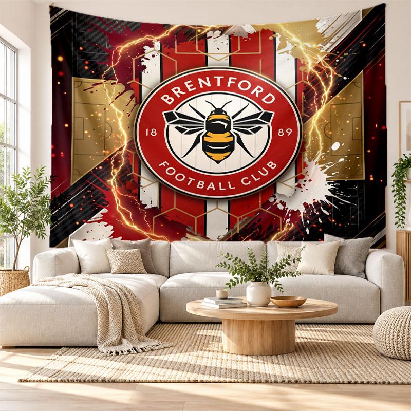 Brentford Football Wall Tapestry, Soft Fabric Wall Hanging, Decorative Backdrop For Bedroom Home Wall Art