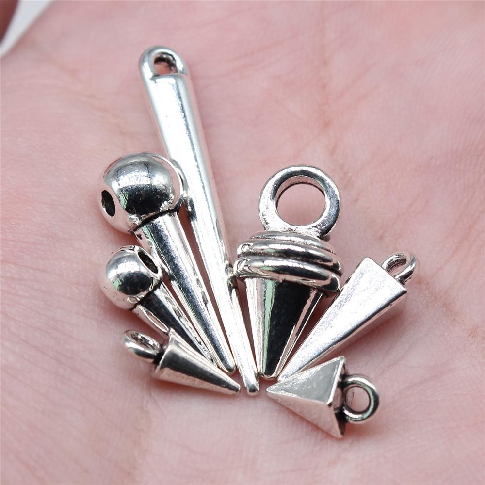 20pcs Gothic Styles Awl Bodkin Charms For Jewelry Making Antique Silver Color Pendants DIY Crafts Making Findings