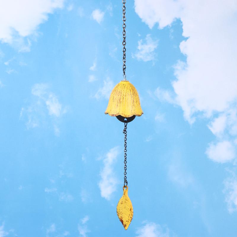 Creative Cast Iron Wind Chime Hanging Decoration Metal Retro Hanging Leaf Bell Balcony Outdoor Garden Hanging Decoration