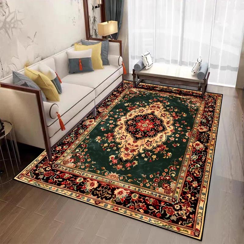 Red Persian Large Area Living Room Carpet Lounge Easy Clean Floor Mats Bedroom Non-slip Bedside Rugs Room Decor Classical Carpet