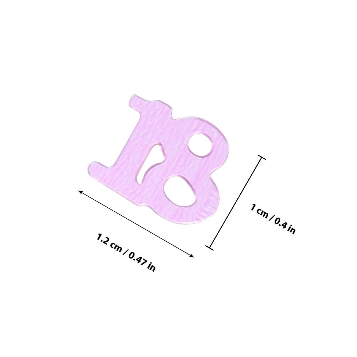 

600Pcs Shiny Smooth Number Pattern Confetti Plastic Table Decor Birthday Wedding Festival Party DIY Craft Cards Favor Bags рожевий