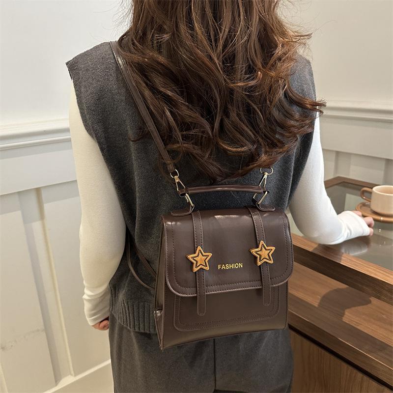 French Fashion Class Commuter Backpack 2025 New Korean Version Large Capacity Simple Foreign Style Personalized Shoulder Backpack