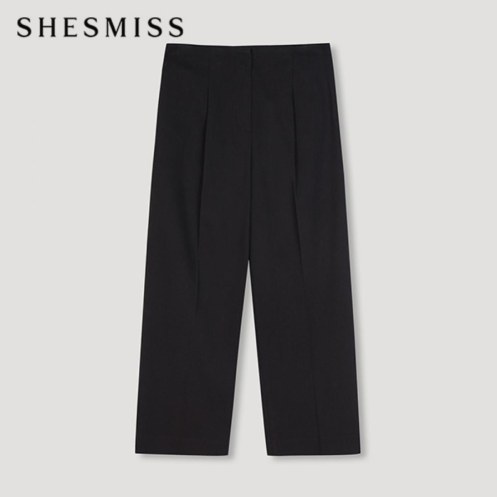 

Она S Miss Укороченные брюки One Tuck SwwSln41220 Bk blacks/66