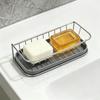 Bathroom Countertop Soap Holder Soap Storage Draining Rack & Kitchen Sponge Storage Rack Durable Easy To Clean Organizer