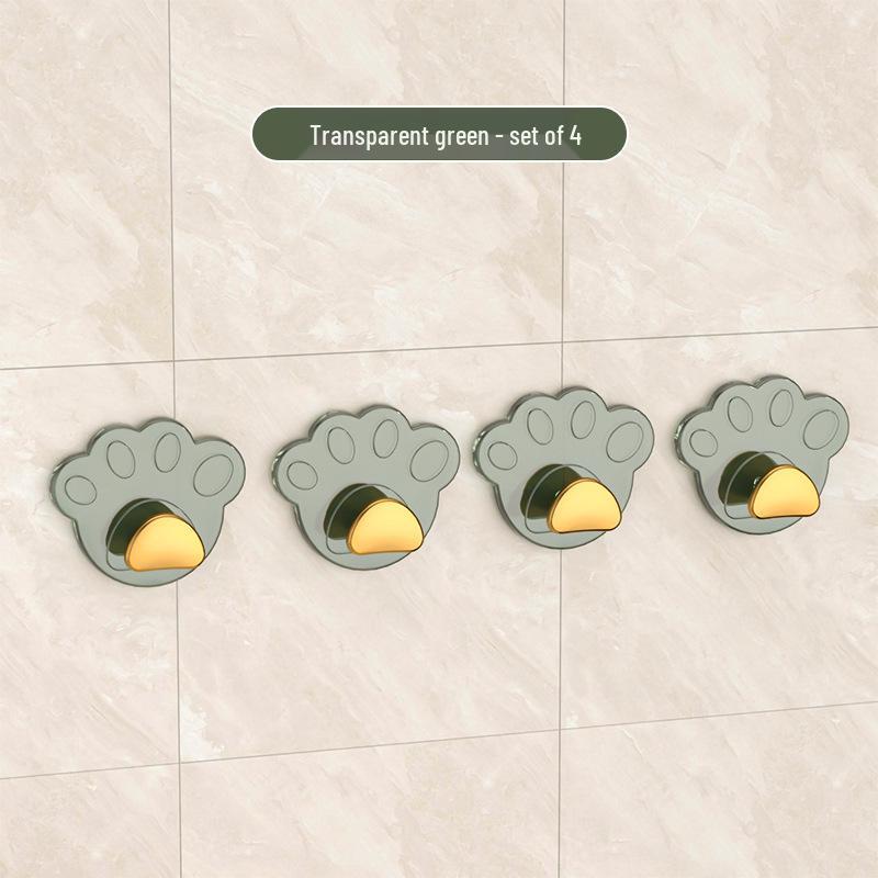

Acrylic Cat Paw Sticky Hook: Adhesive Punch-Free Kitchen, Bathroom, and Hat Holder Regular