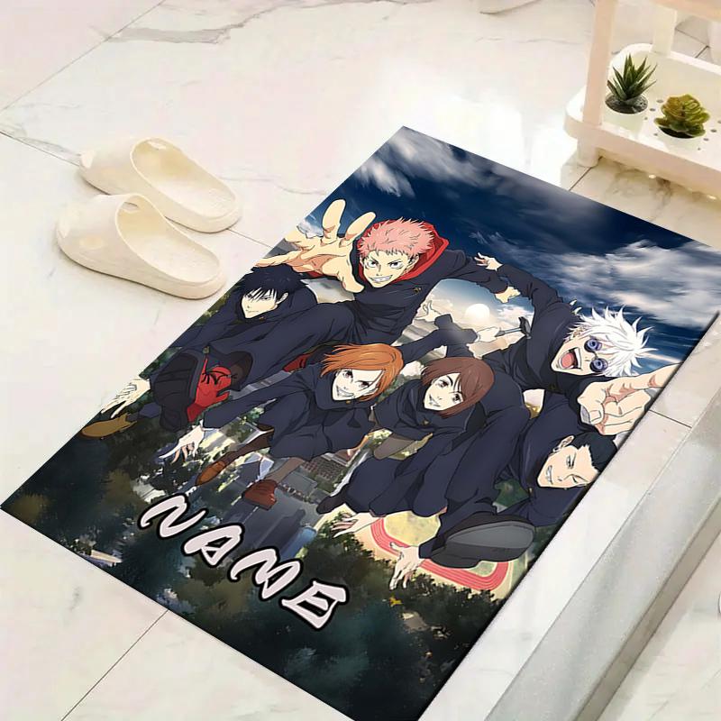 Custom 1Pc Jujutsu Kaisen Group Adventure Rug Office Carpet Indoor Outdoor Entrance Doormat Nonslip Soft And Comfortable Living Room D2915153
