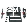 Front Rear Axle Foot Pedals Pull Rod Suspension Frame Rudder Base for WPL 1/16 C64 Toyota RC Crawler Car Metal Upgrade Parts
